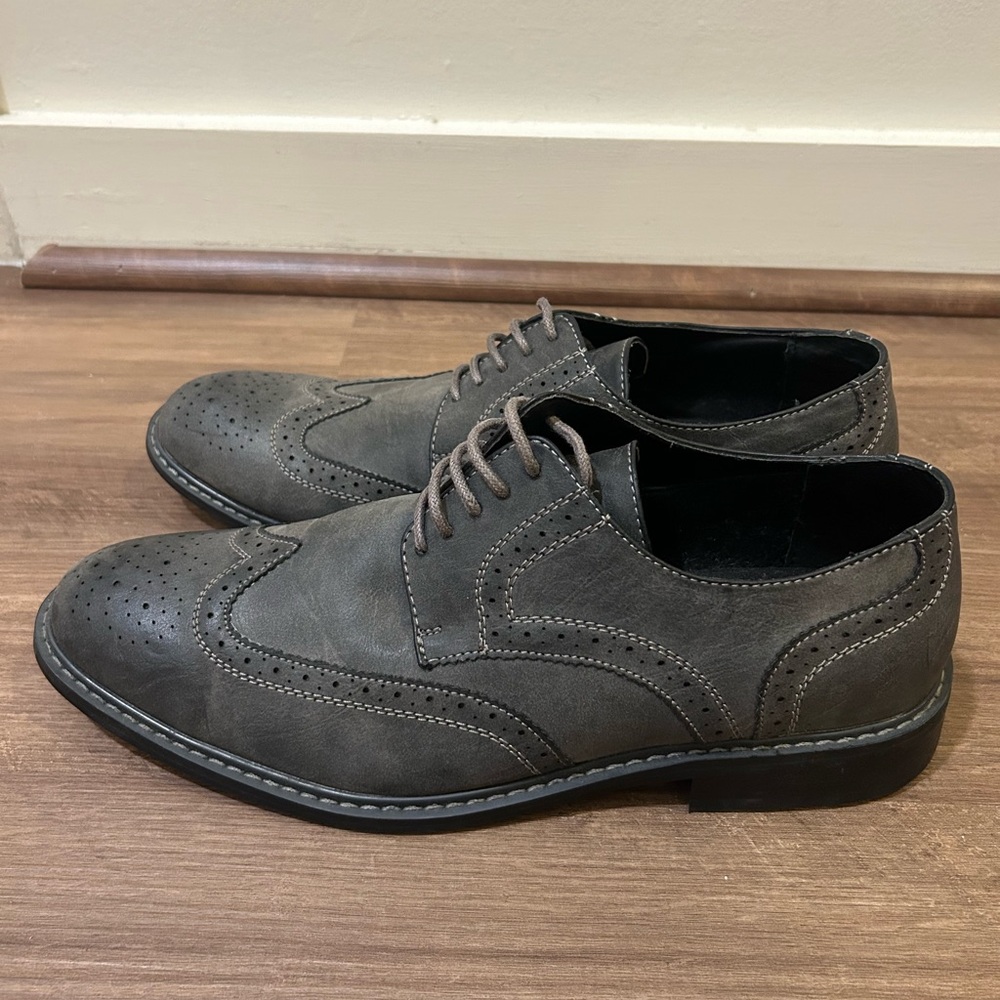 Perry Ellis Portfolio Gray Ultra Foam Dress Shoes
